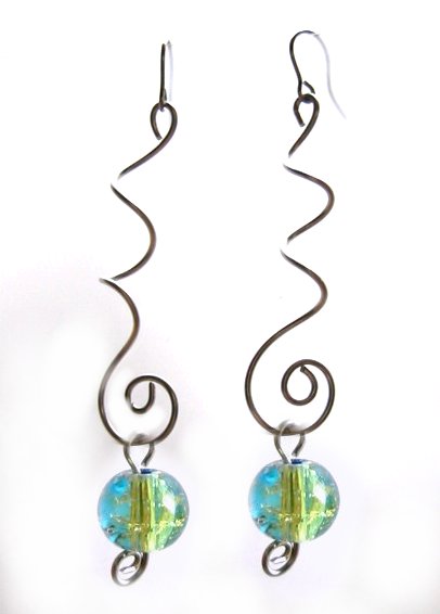 Works earring_gurupia_blue