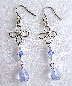 Works earring_pia_hana_shizuku_blue_big