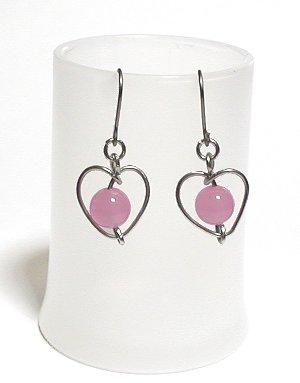 Works earring_pia_hart_pink_big